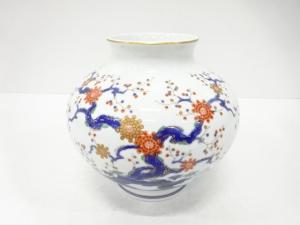 深川製　錦　花　花瓶